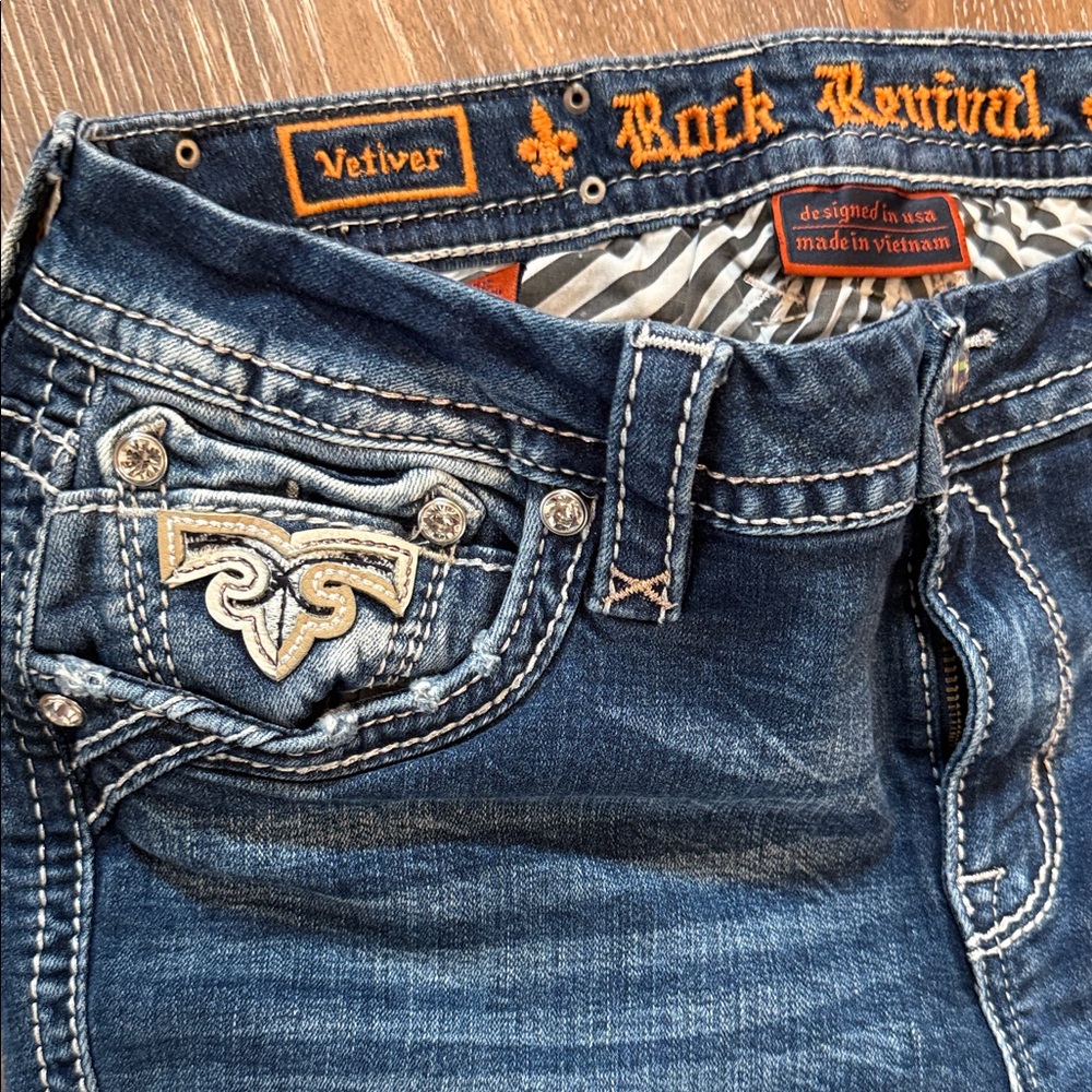 Rock Revival Dark Blue Boot Cut Jeans - Picture 3 of 8